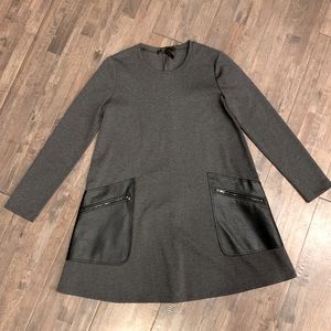 BCBG MaxAzria dress with leather pockets. XS